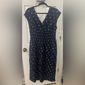 Old Navy Navy Blue Floral Dress